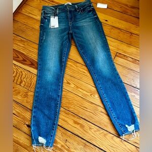 NWT!!! PAIGE Distressed Skinny Jeans in Blue Wash